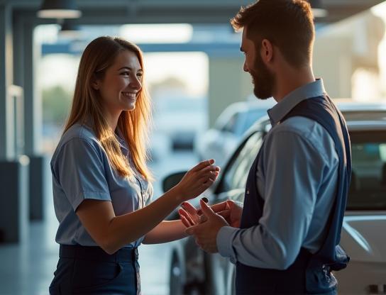 Crystal Gloss Car Wash staff providing personal customer service