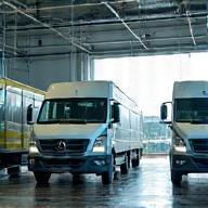 Multiple fleet vehicles being cleaned professionally