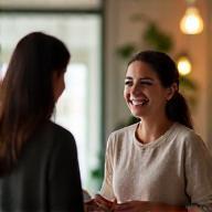 Elena Martinez - Customer Experience Lead, helping a client